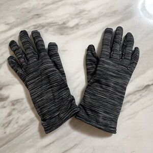 Dark Gray Striped Gloves